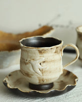 Wabi-Sabi Rustic Ceramic Latte Cup