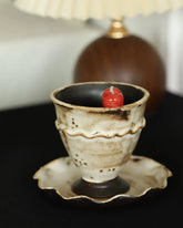 Wabi-Sabi Rustic Ceramic Latte Cup