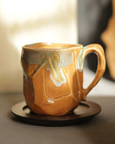 Vintage Underglaze Ceramic Coffee Cup