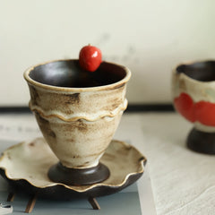 Wabi-Sabi Rustic Ceramic Latte Cup