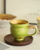 Vintage Reactive Glaze Rustic Ceramic Coffee Cup