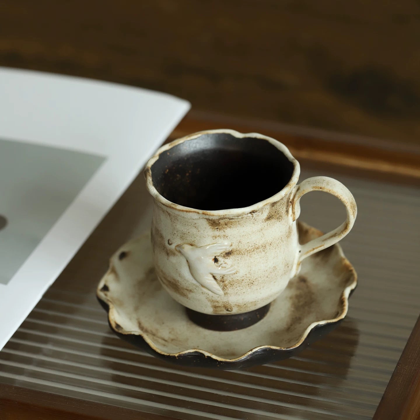Wabi-Sabi Rustic Ceramic Latte Cup