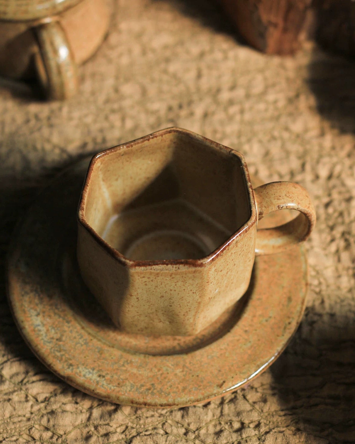 Vintage Rustic Ceramic Coffee Cup