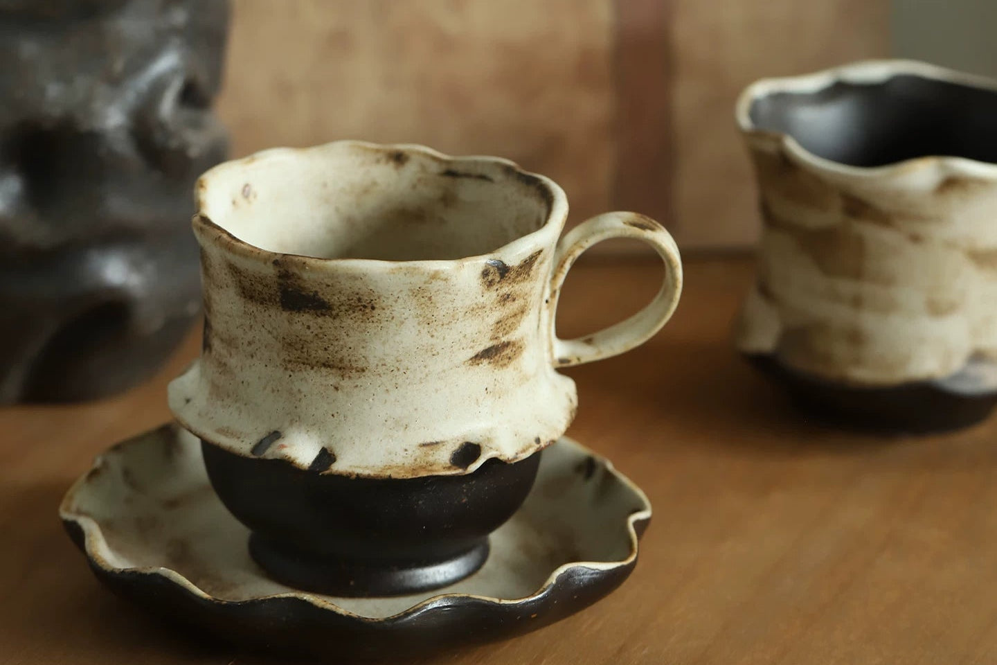 Wabi-Sabi Rustic Ceramic Coffee Cup