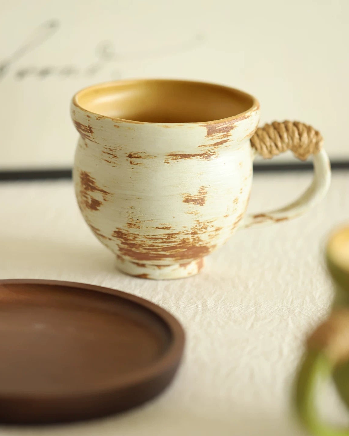 Vintage Reactive Glaze Rustic Ceramic Coffee Cup