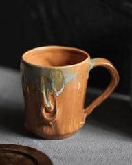 Vintage Tree Stump Style Ceramic Coffee Cup