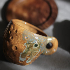 Vintage Underglaze Ceramic Coffee Cup