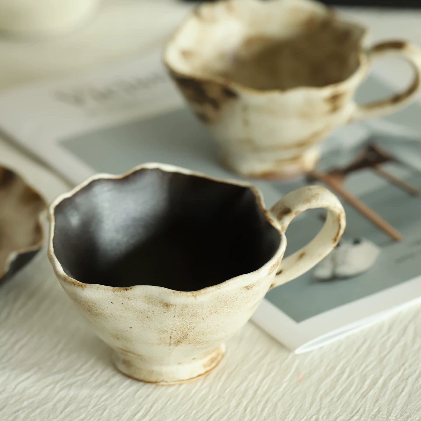 Wabi-Sabi Rustic Ceramic Coffee Cup