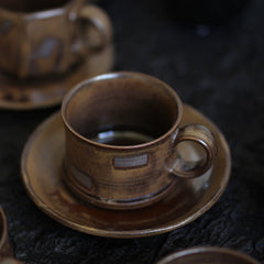 Vintage Rustic Ceramic Small Coffee Cup