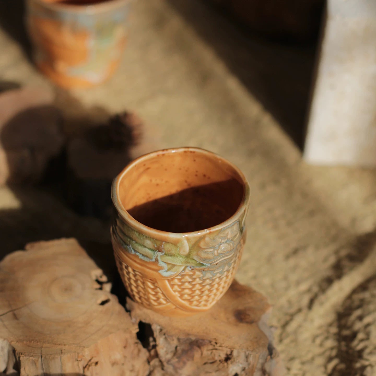 Vintage Underglaze Ceramic General Cup