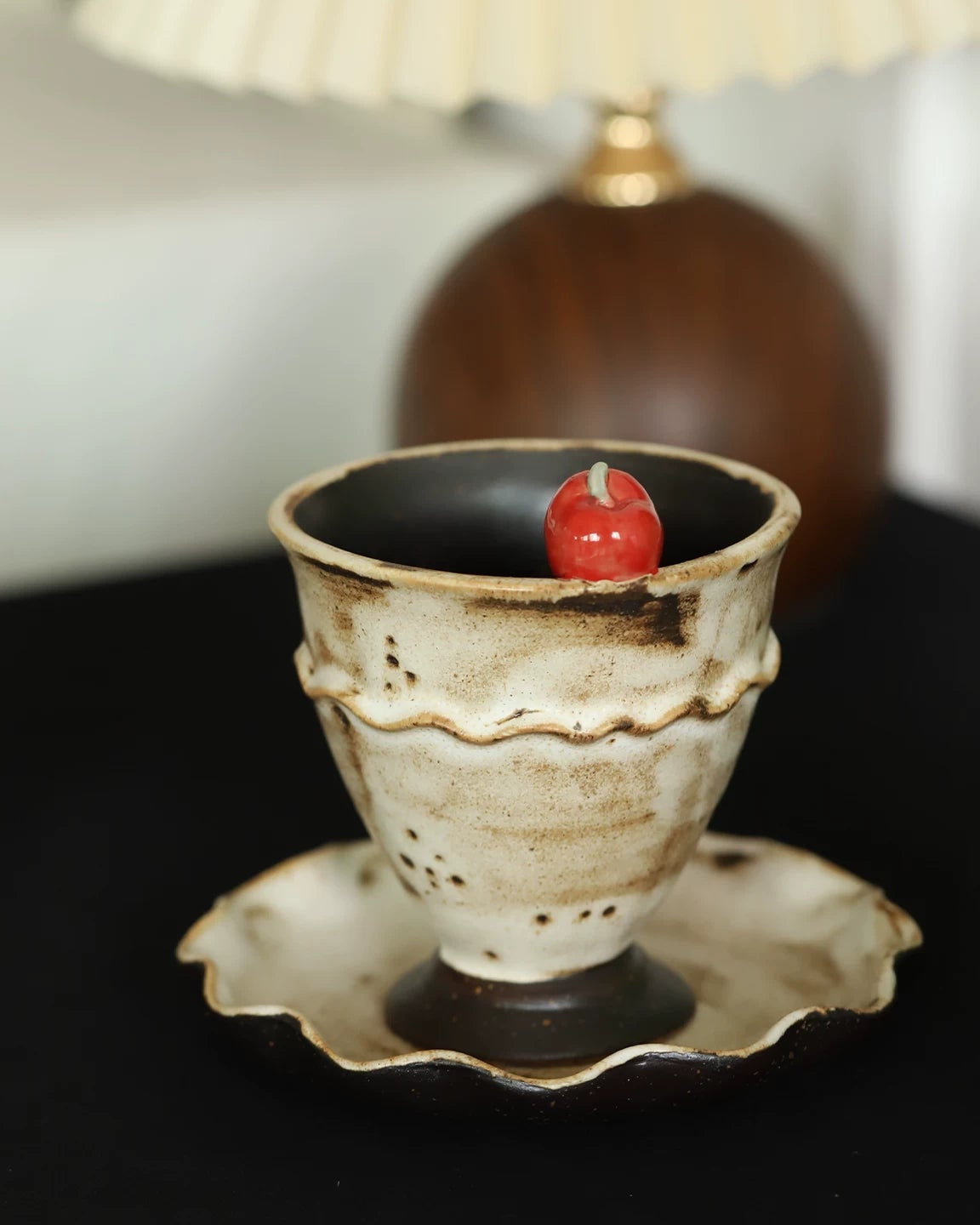 Wabi-Sabi Rustic Ceramic Latte Cup