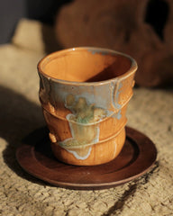 Autumn Leaf Underglaze Ceramic Coffee Cup