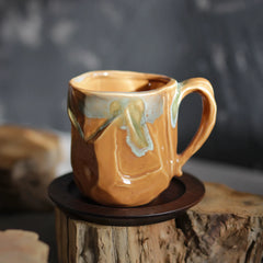 Vintage Underglaze Ceramic Coffee Cup