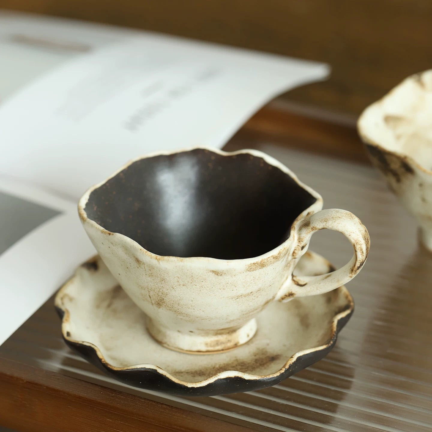 Wabi-Sabi Rustic Ceramic Coffee Cup