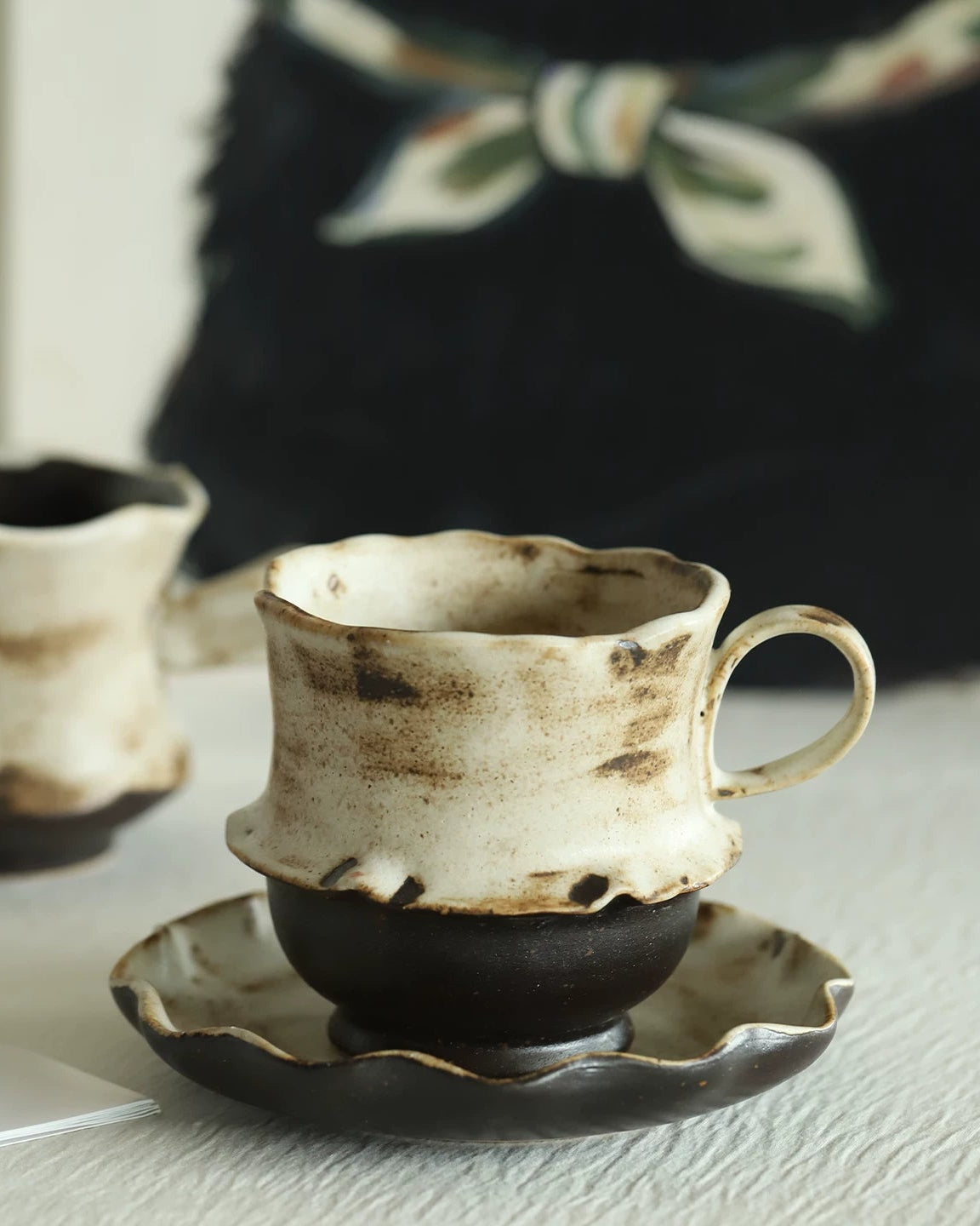 Wabi-Sabi Rustic Ceramic Coffee Cup