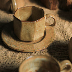Vintage Rustic Ceramic Coffee Cup