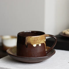 Vintage Reactive Glaze Rustic Ceramic Coffee Cup