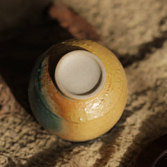 Vintage Underglaze Ceramic Latte Cup