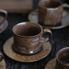 Vintage Rustic Ceramic Small Coffee Cup
