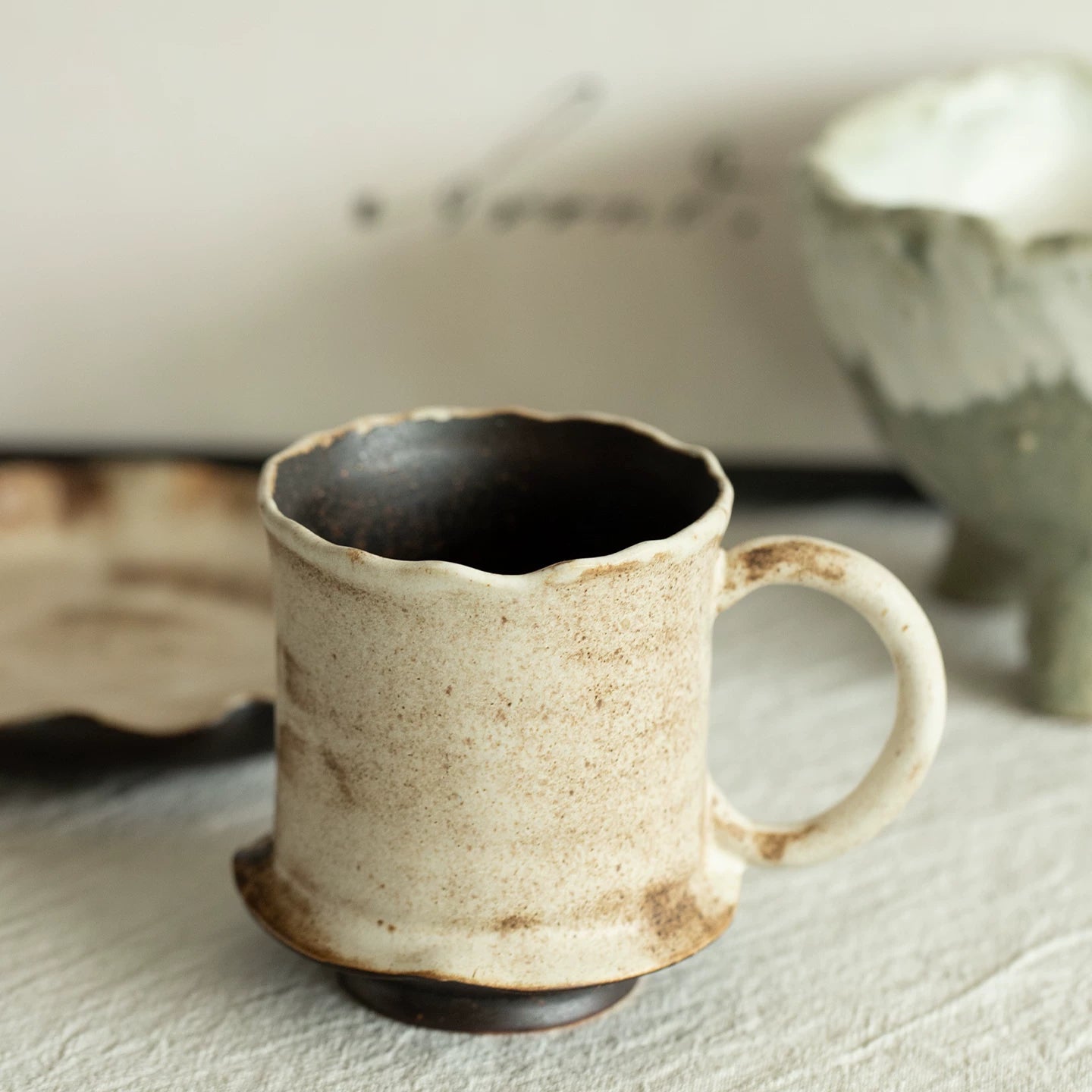 Wabi-Sabi Handmade Ceramic Coffee Cup