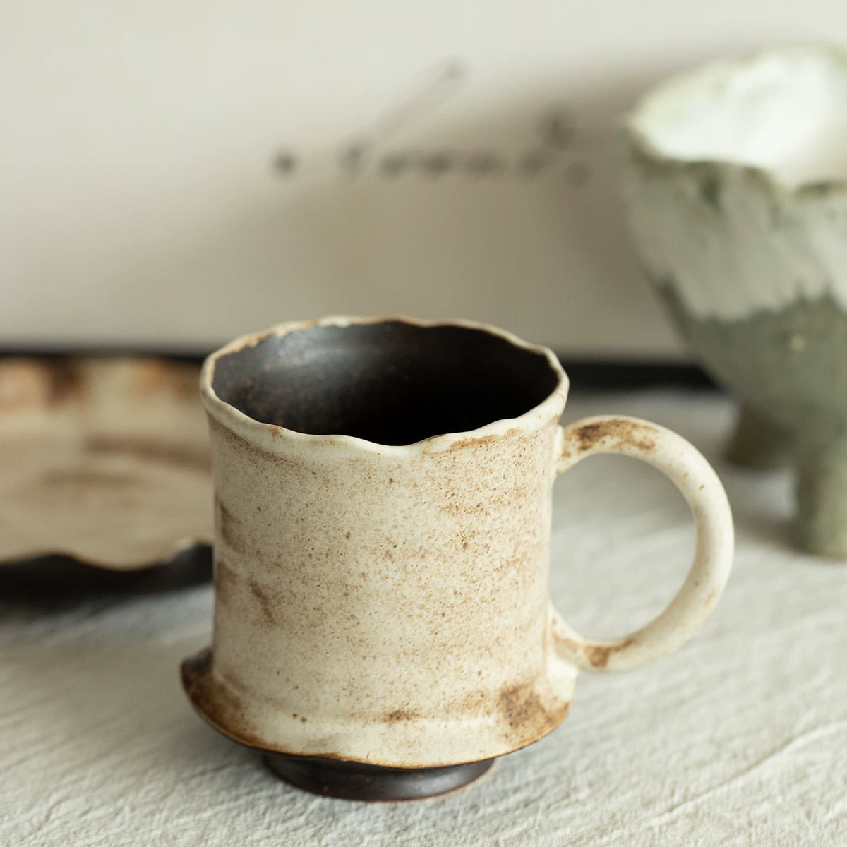 Wabi-Sabi Handmade Ceramic Coffee Cup