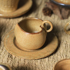 Vintage Heart-Shaped Ceramic Coffee Cup