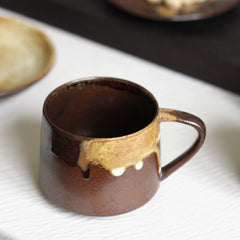 Vintage Reactive Glaze Rustic Ceramic Coffee Cup