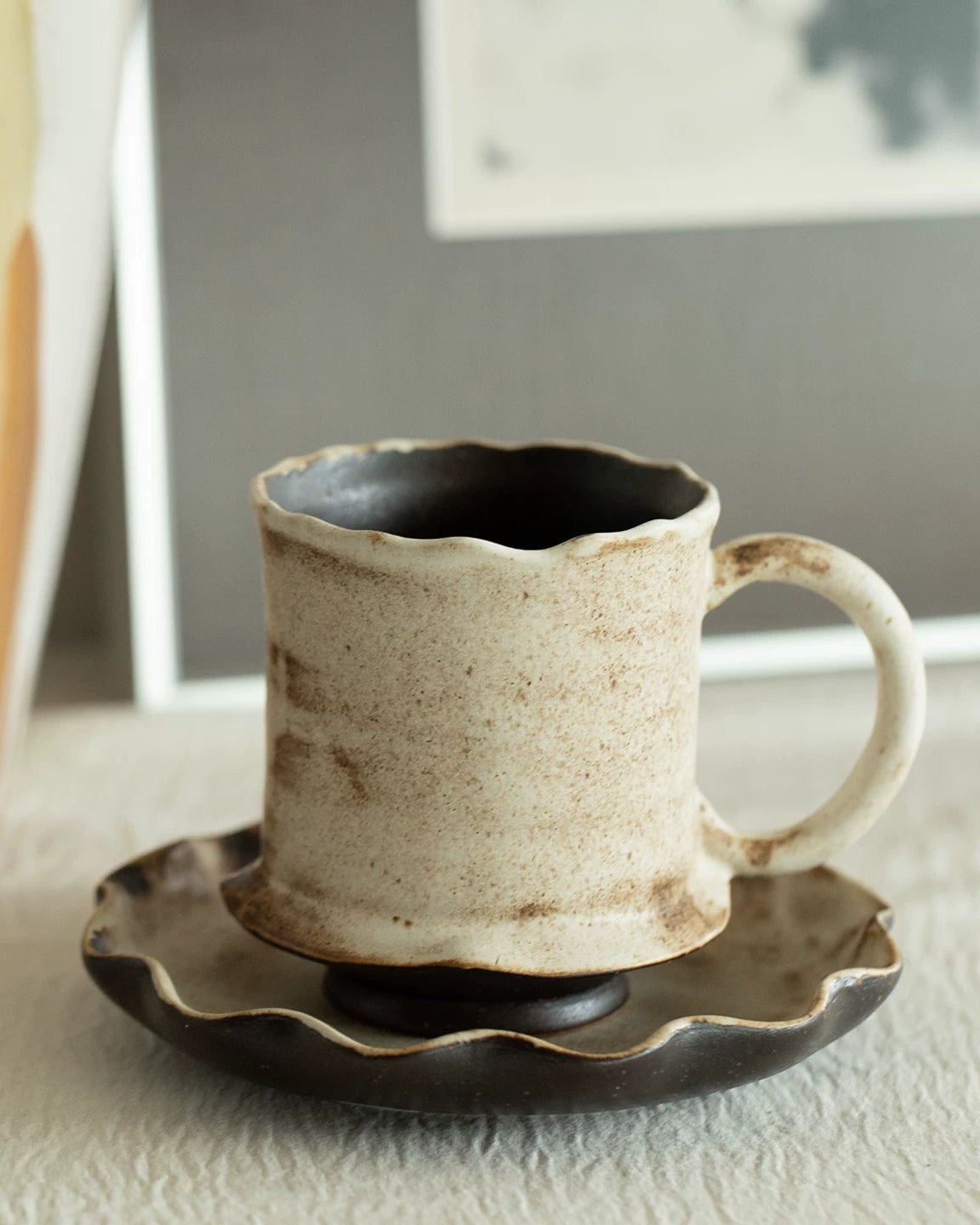 Wabi-Sabi Handmade Ceramic Coffee Cup