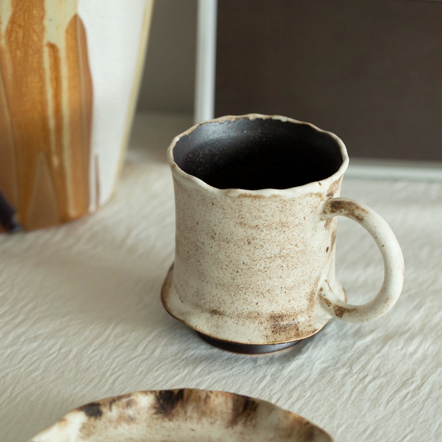 Wabi-Sabi Handmade Ceramic Coffee Cup
