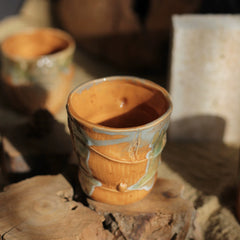 Autumn Leaf Underglaze Ceramic Coffee Cup