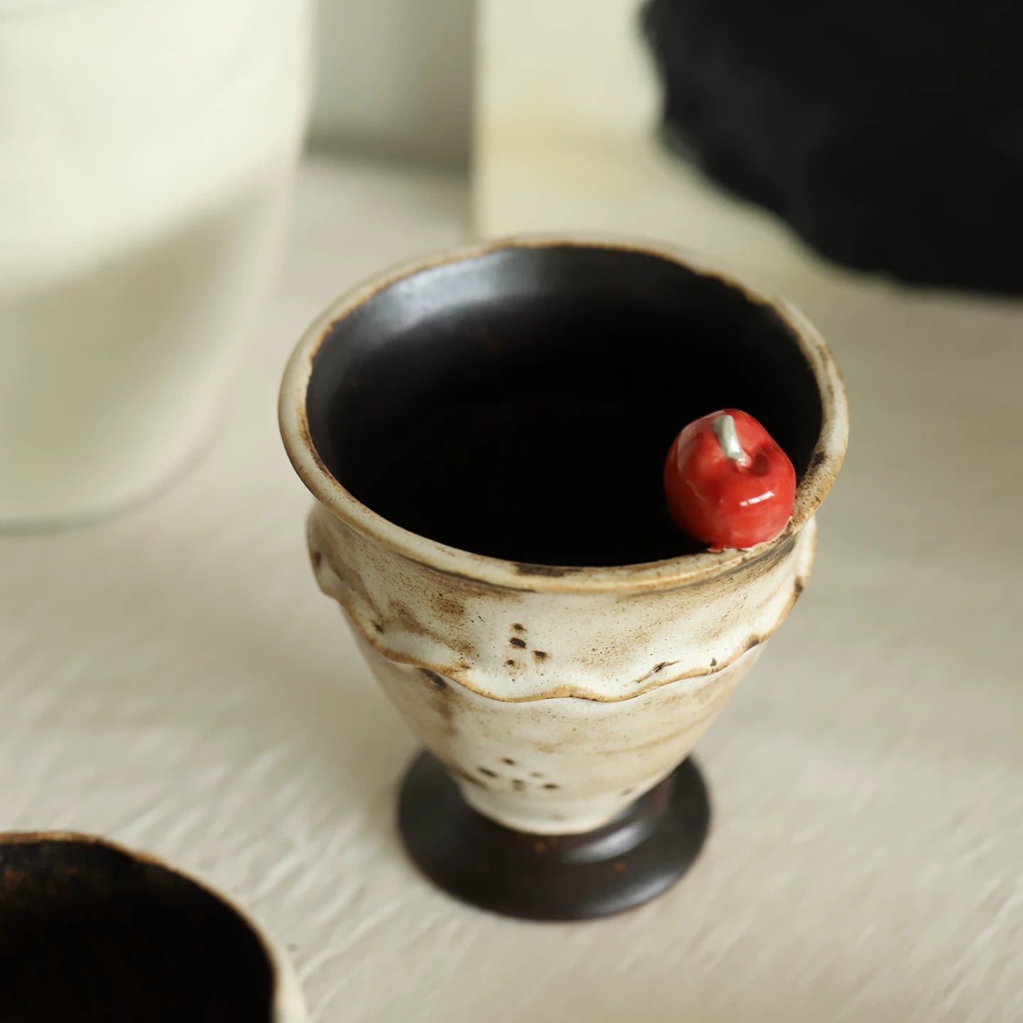Wabi-Sabi Rustic Ceramic Latte Cup