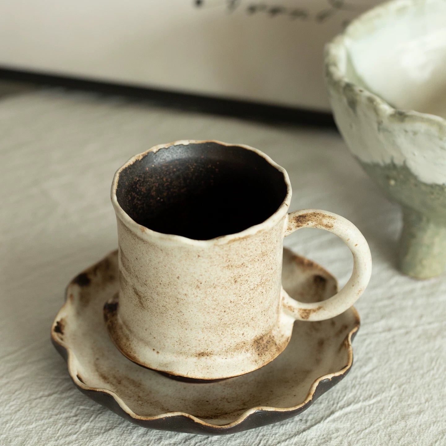 Wabi-Sabi Handmade Ceramic Coffee Cup