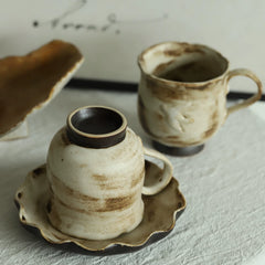 Wabi-Sabi Rustic Ceramic Latte Cup